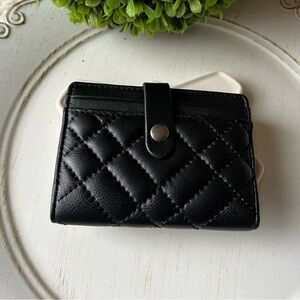 Kurt Geiger black quilted leather bifold
